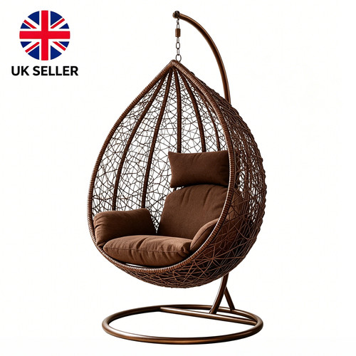 Rattan hanging egg swing chair - hanging,