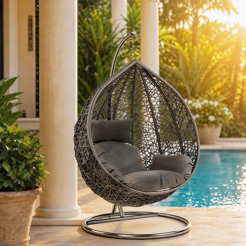 Rattan swing egg - rattan, outdoor