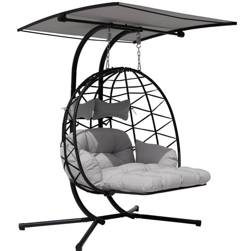 Hanging egg chair with - egg, stand