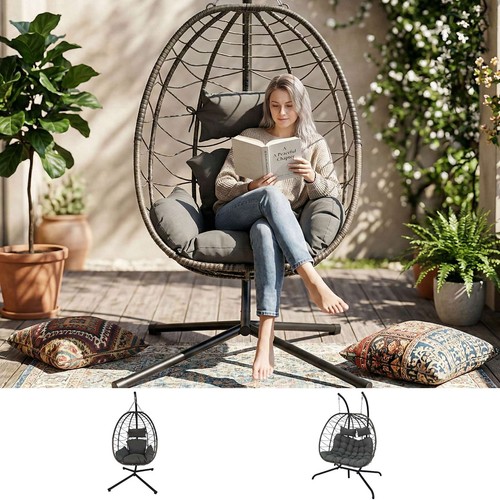 Birchtree hanging egg chair - egg, w/