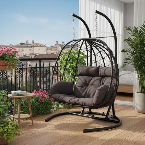 Hanging rattan egg - rattan,